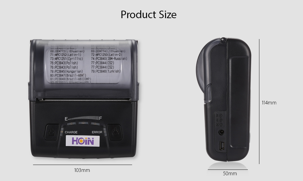 HOIN HOP - E300 Mini Thermal Printer Receipt Machine